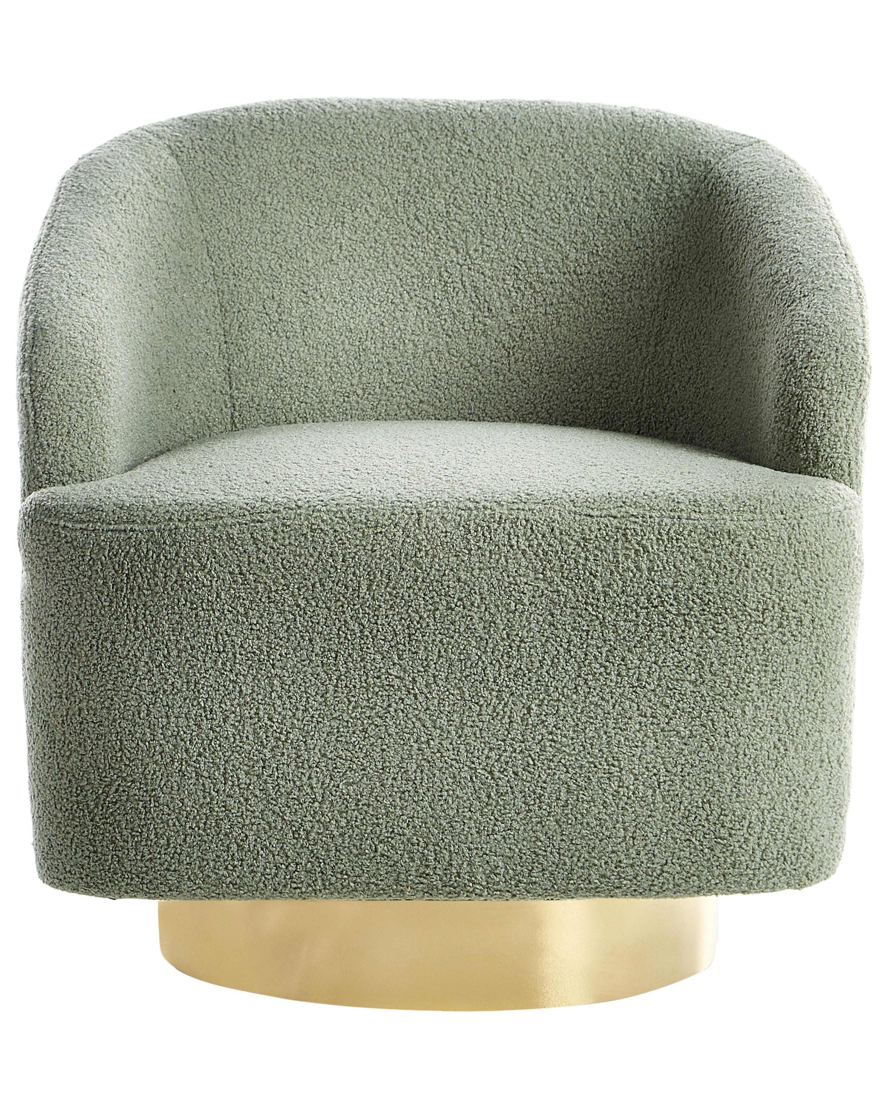 Fauteuil LAVIK Bouclé Lichtgroen