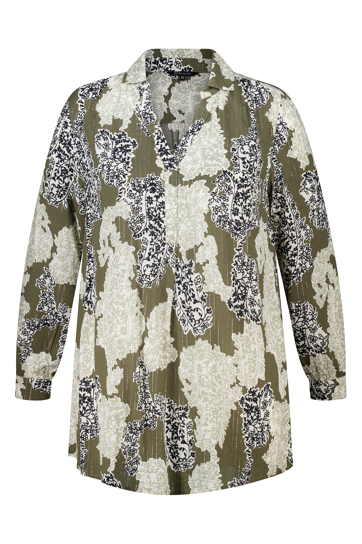 Blouse met print Multi Khaki