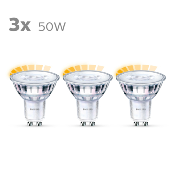 Philips LED spot 50W 3 stuks warmglow dimbaar