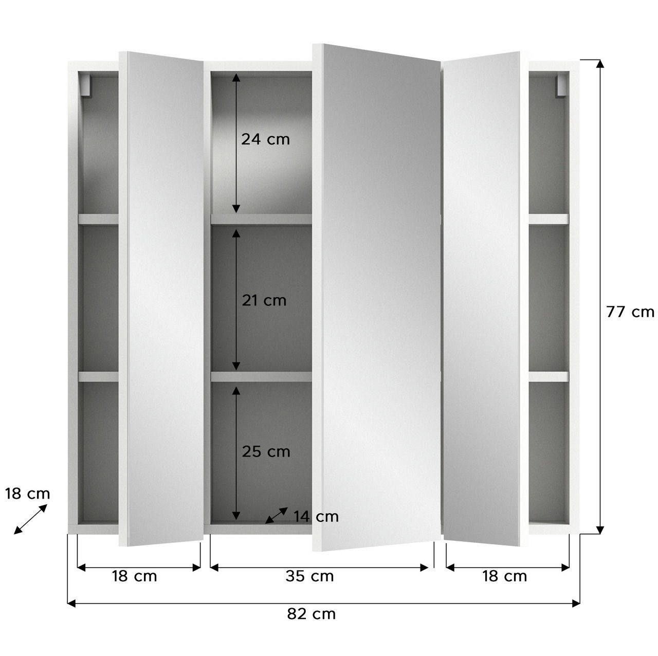 MID.YOU Spiegelschrank VIRA