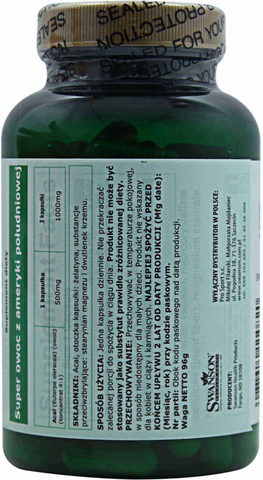 Swanson Açai 120 cápsulas