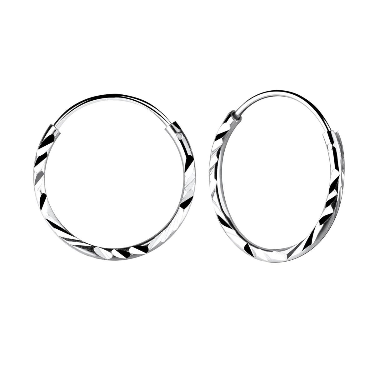 Boucles d'oreilles enfant créoles 18mm en argent 925