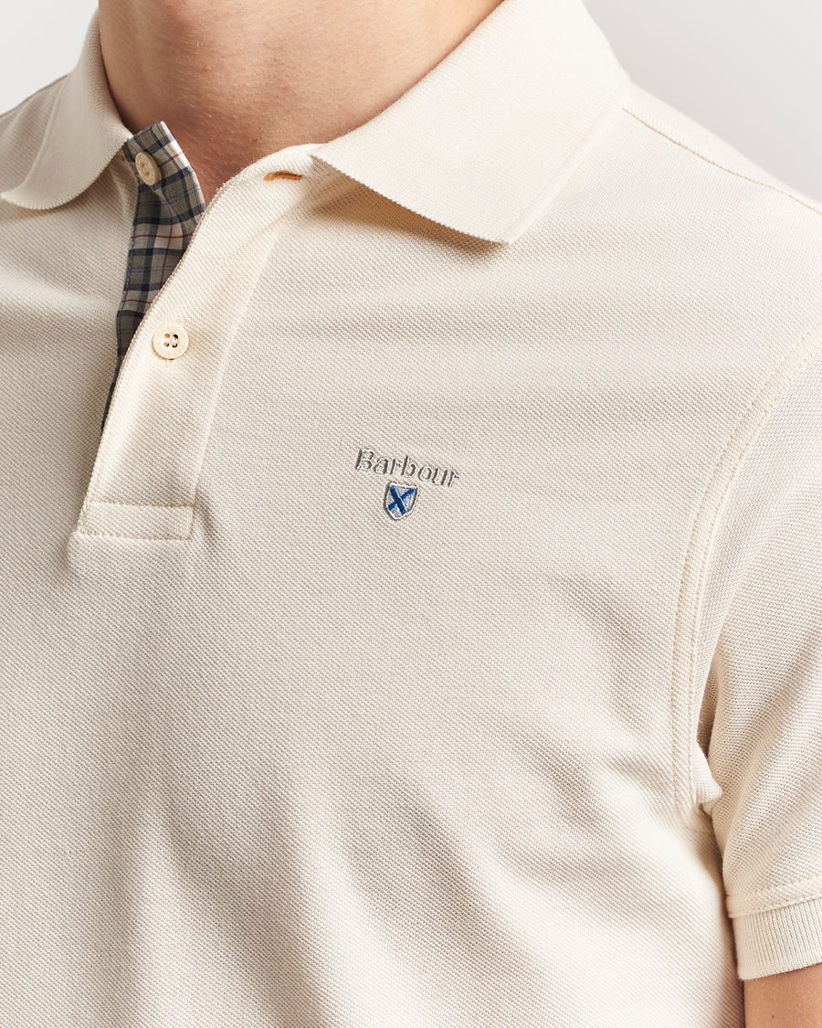 Barbour Lifestyle Tartan Pique Polo Antique White