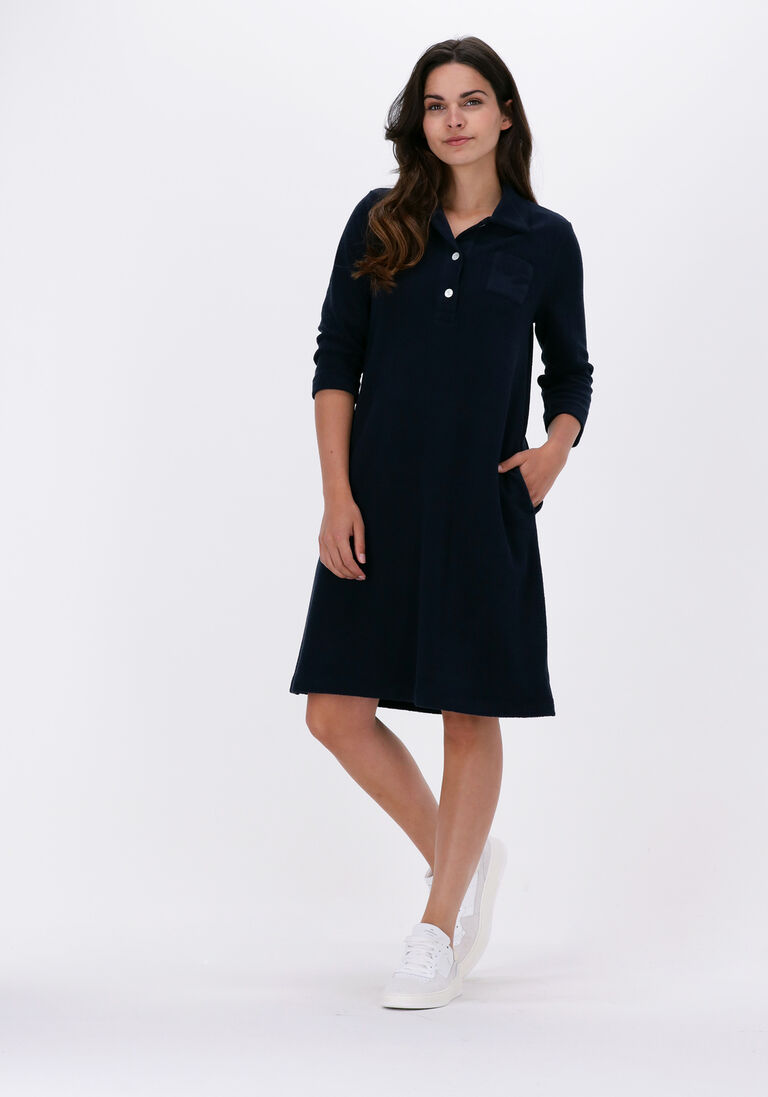 VANILIA donkerblauwe vanilia mini jurk towel polo dress