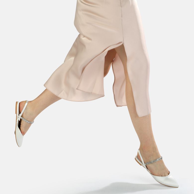 Emilia ballerines, ivoire