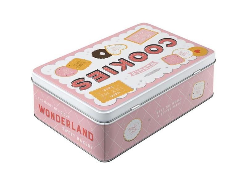 Nostalgic Art Vorratsdose Wonder Cookies 3 l, Gelb/Rosa/Wei Retro-Vorratsdose mit Deckel