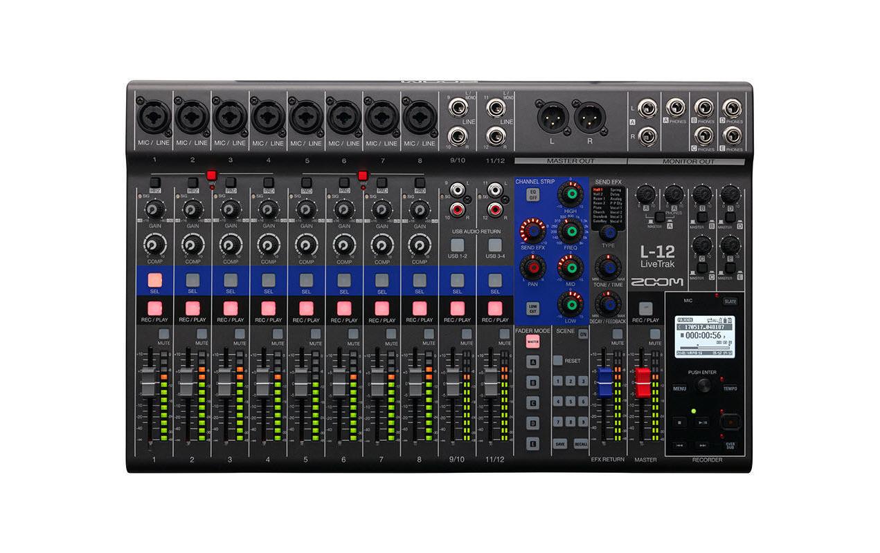 Mischpult LiveTrak L-12<br>Das All-in-one Live- und Recording-Mischpult