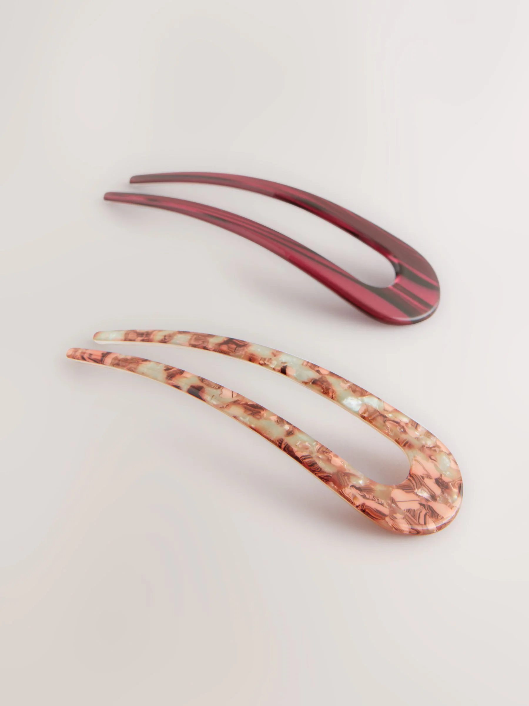 Bordeauxrood - Resin Hair Pin