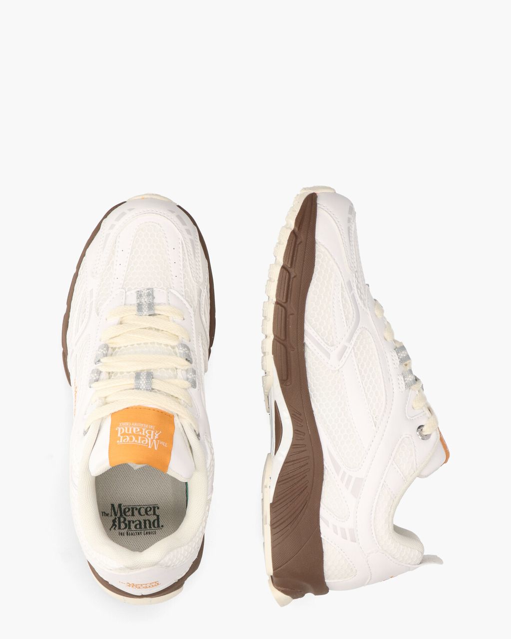 Mercer Amsterdam The Re-Run Grape Wit/Donkerbruin Damessneakers