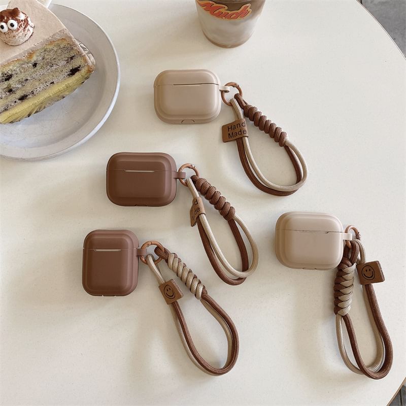 VanDi - Eenvoudige Smiley Strap AirPods / Pro oortelefoonhoesje