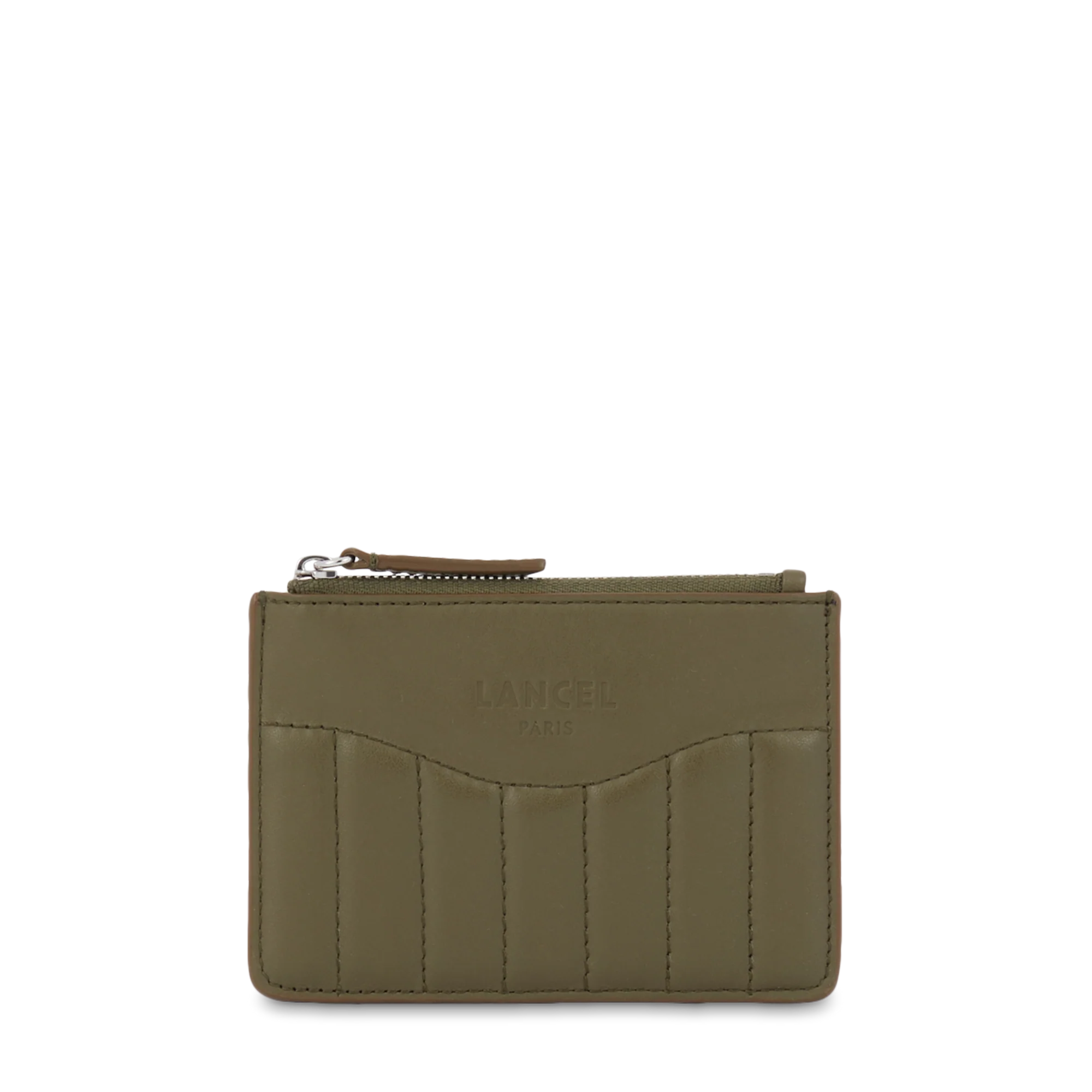 Porte-cartes zippé L Rodeo de Lancel-Kaki Fonce