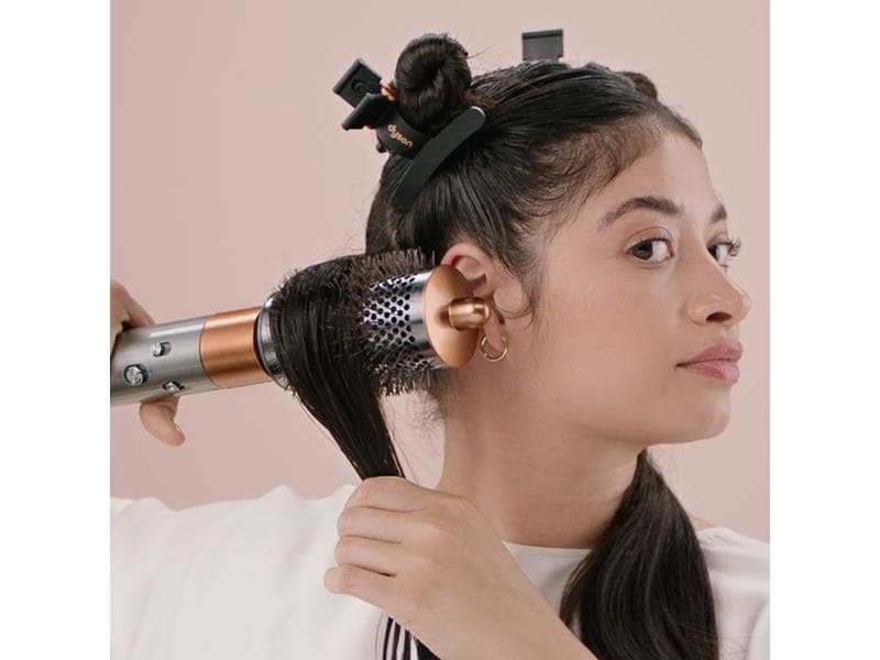 Dyson Lockenstyler Airwrap Complete Long Diffuse Nickel/Kup Haarstyler