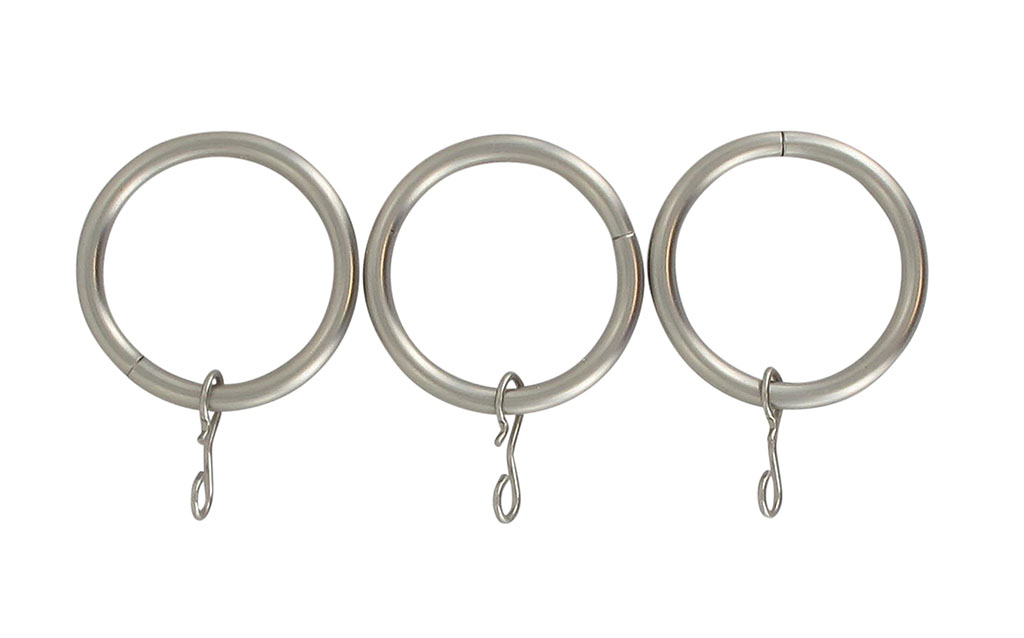 Lot de 8 anneaux métal argent mat D 20mm
