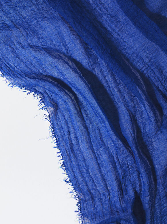 Pashmina enrugada - Azul