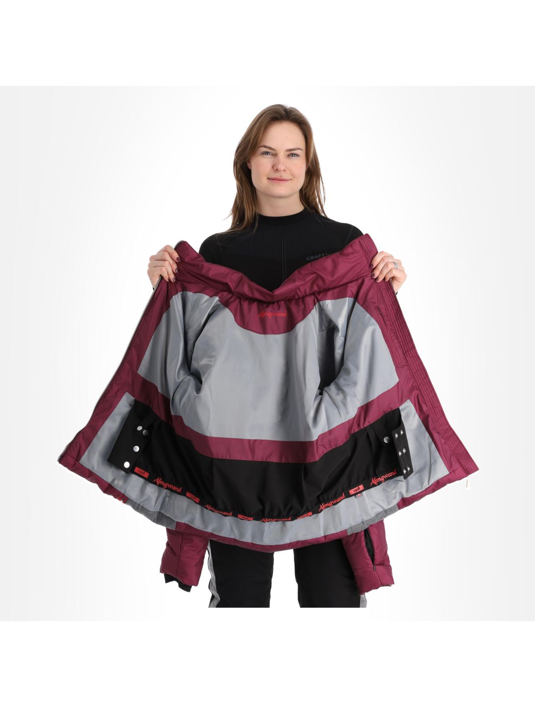 Stongerhohe ski-jas dames