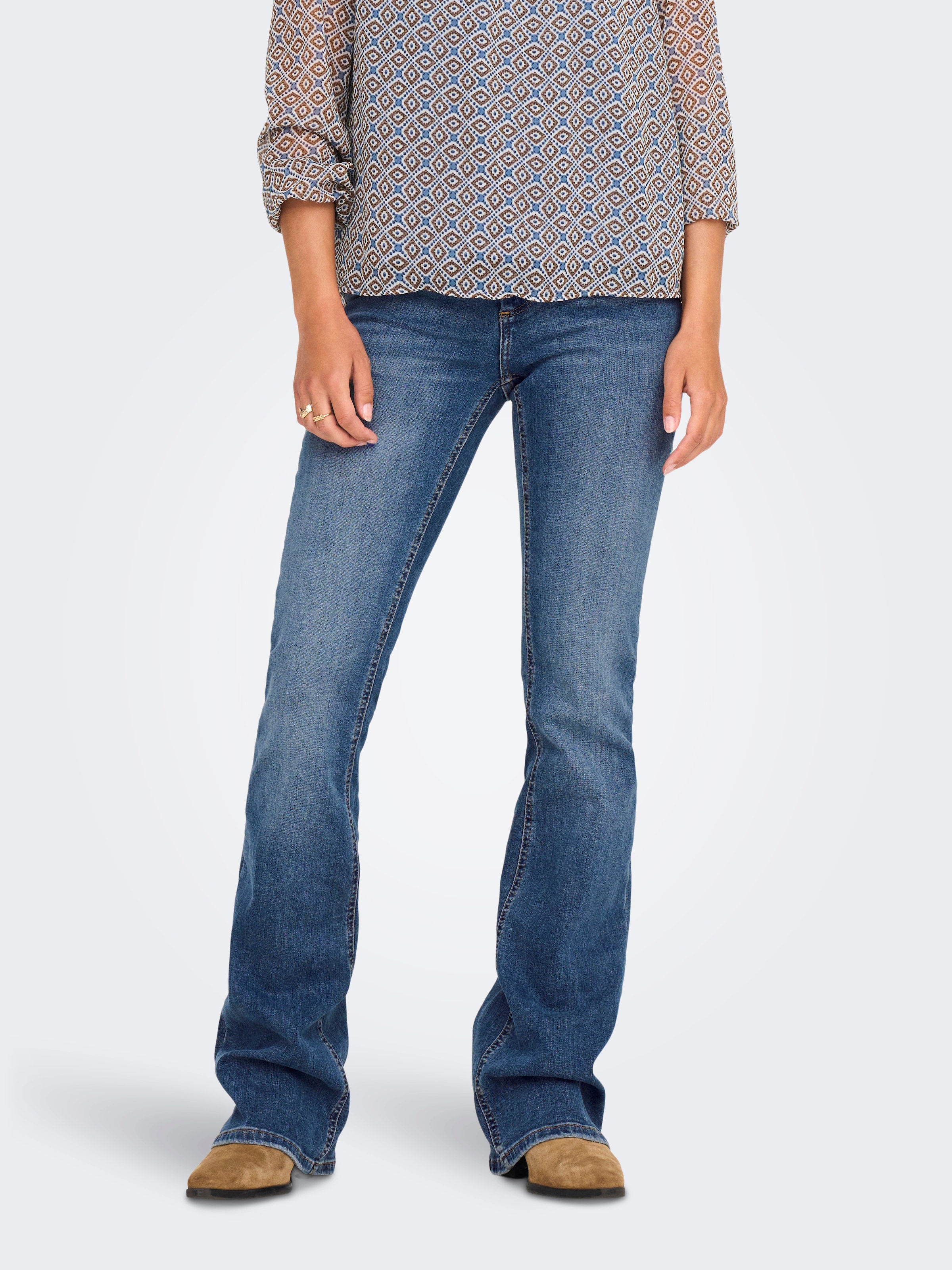 ONLY Bootcut-Jeans »ONLBLUSH MID FLARED DNM TAI305 NOOS«