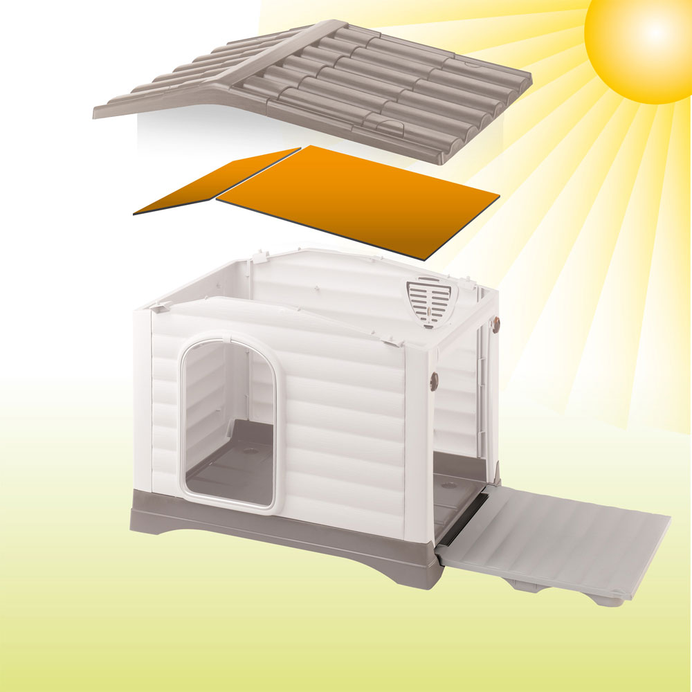 Ferplast kit de 6 panneaux isolants pour niches pour chiens dogvilla 70, kit d'isolation pour niches chiens, panneaux isolants
