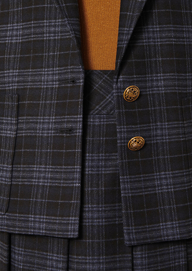Veste Valybleu nuit en tartan