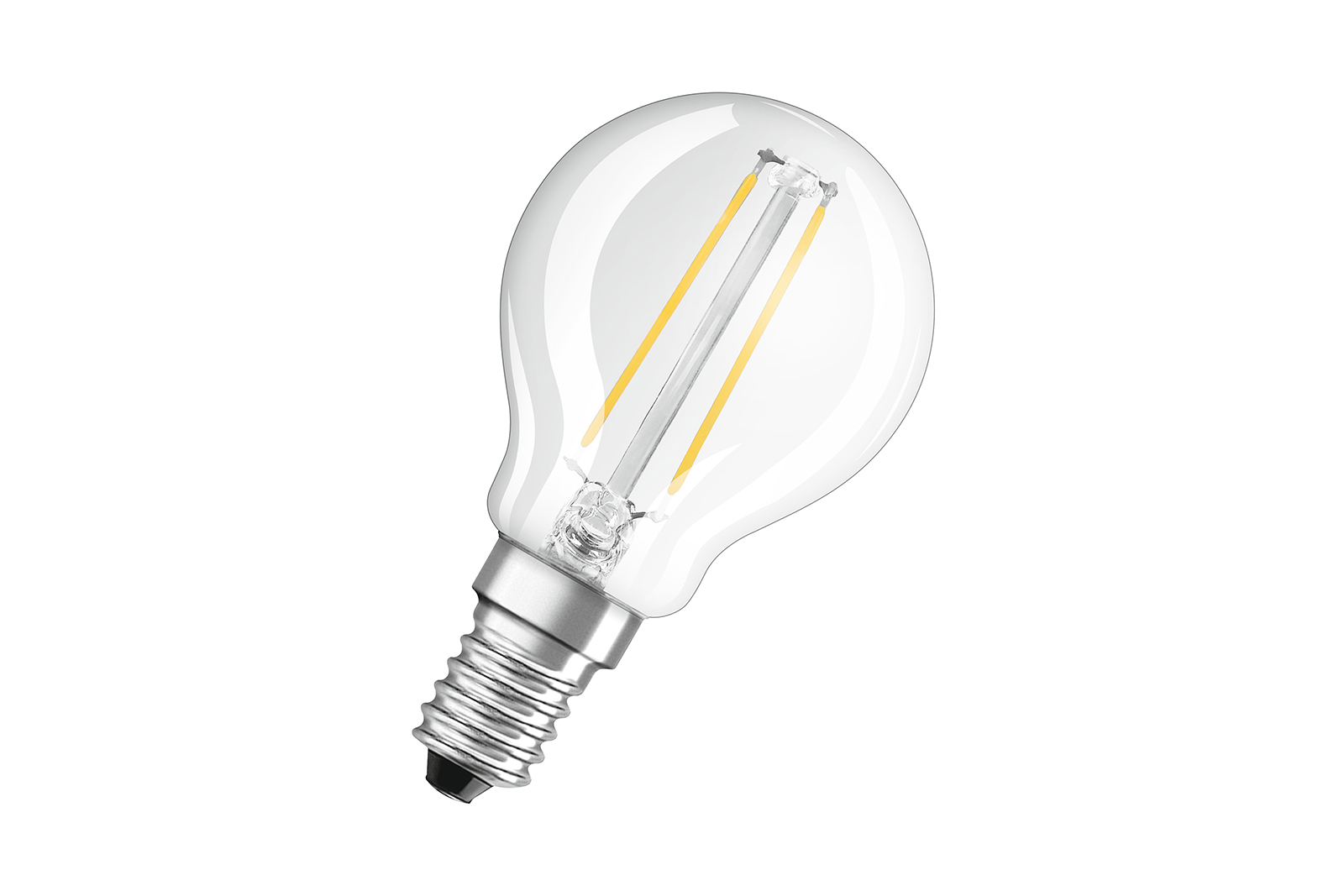 Illum LED-lyspære E14 Klart glass med E14-sokkel og varmhvit lys. Ikke dimbar.