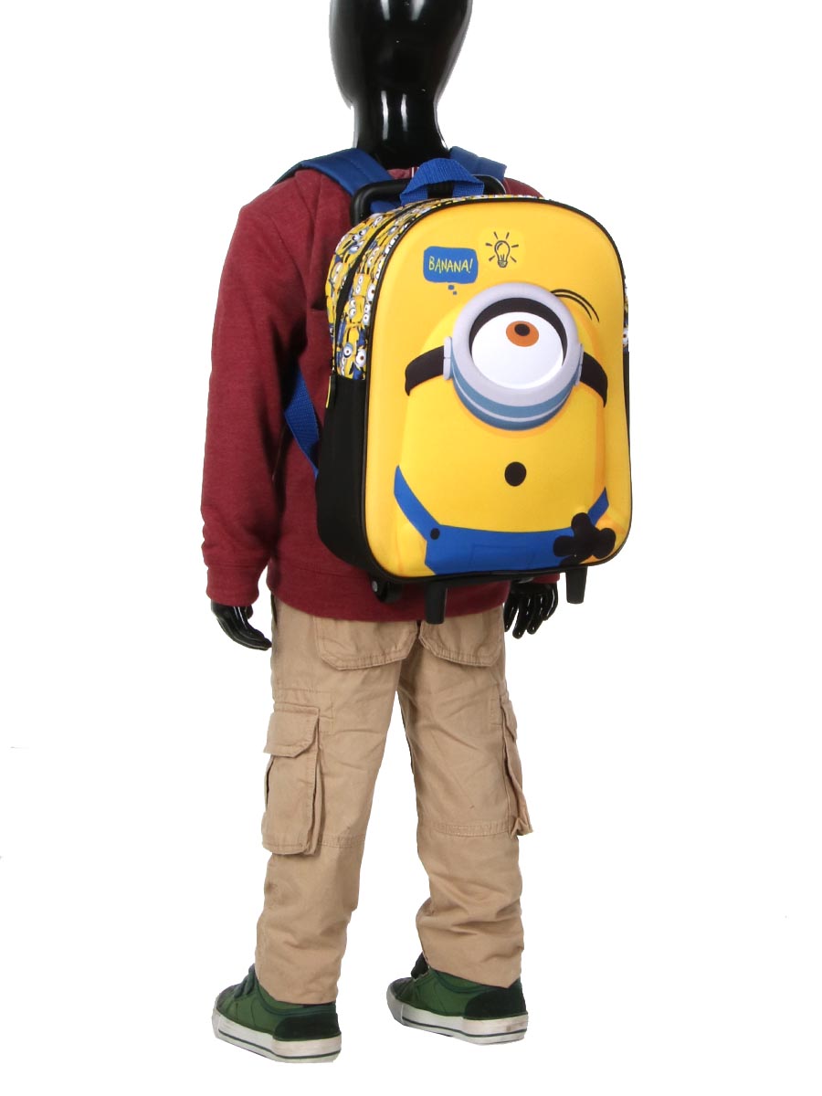 Sac À dos À roulettes Les Minions Stuart Look Up 3D