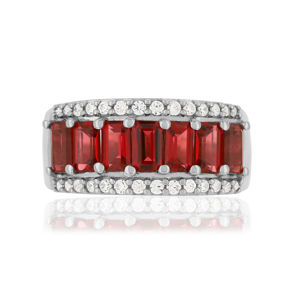 Bague MATY Argent 925 Zirconias rouges