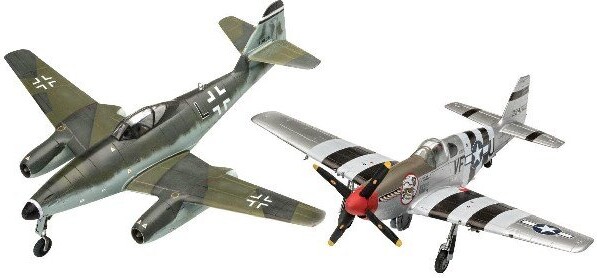 Revell - Combat Set Me262 Og P-51B Modelfly - 1:72 - Level 3 - 63711