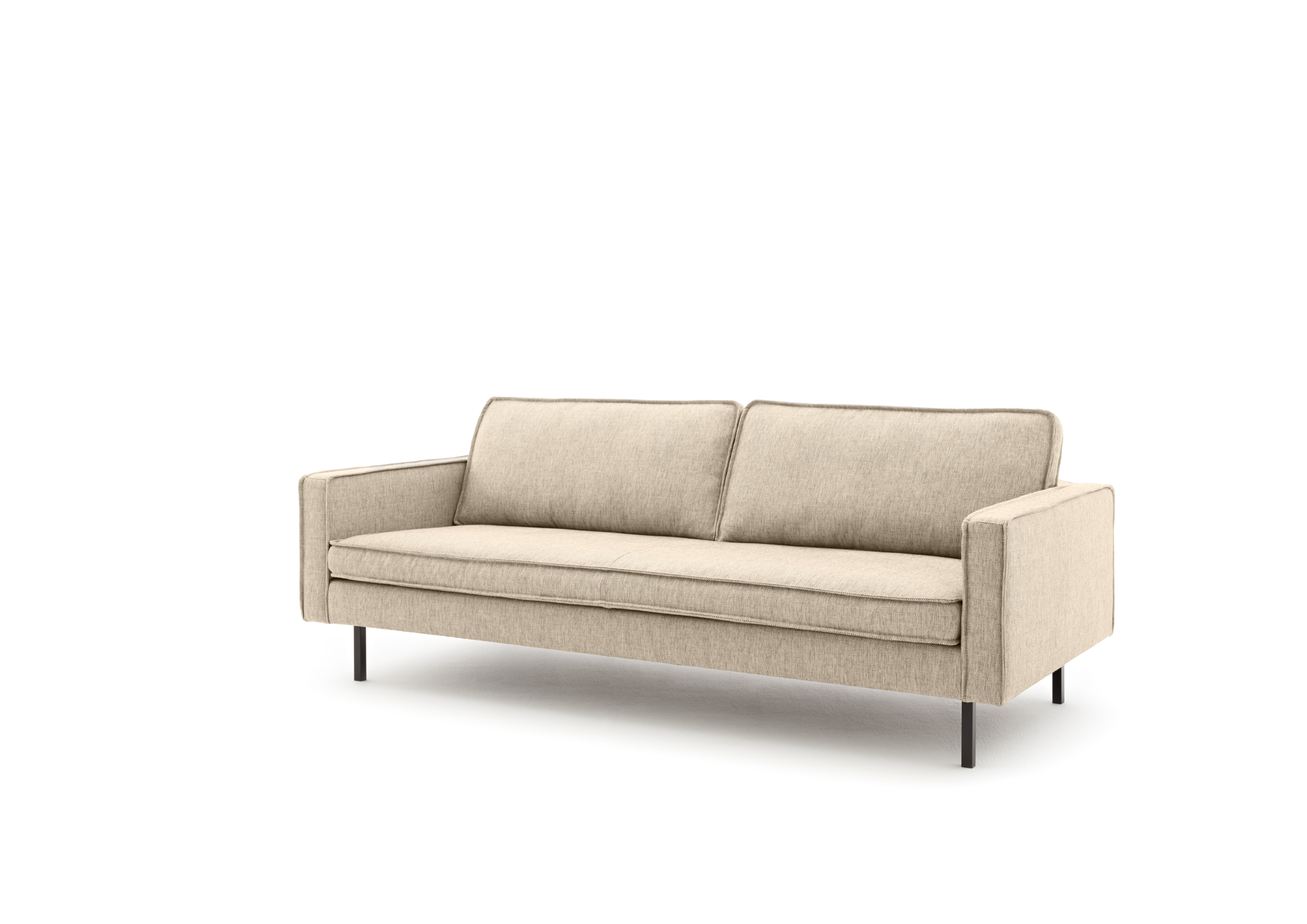 Loods 5 Design 3,5-zitsbank Slimm Stof Outside 3,5 Zits - 215 cm | Solution Beige 05 | Poten: Zwart