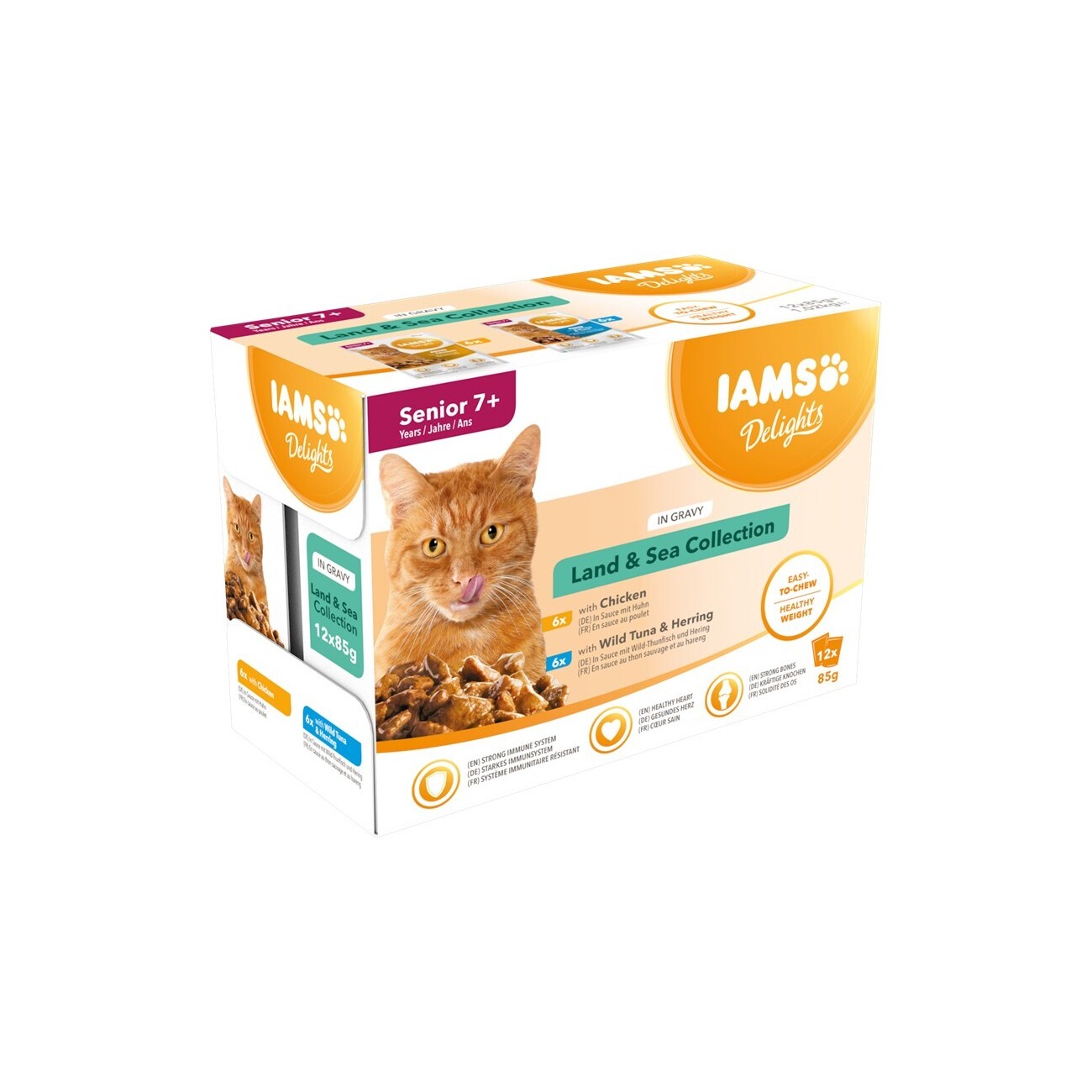 IAMS Delights Senior Land & Sea Collection 12x85g