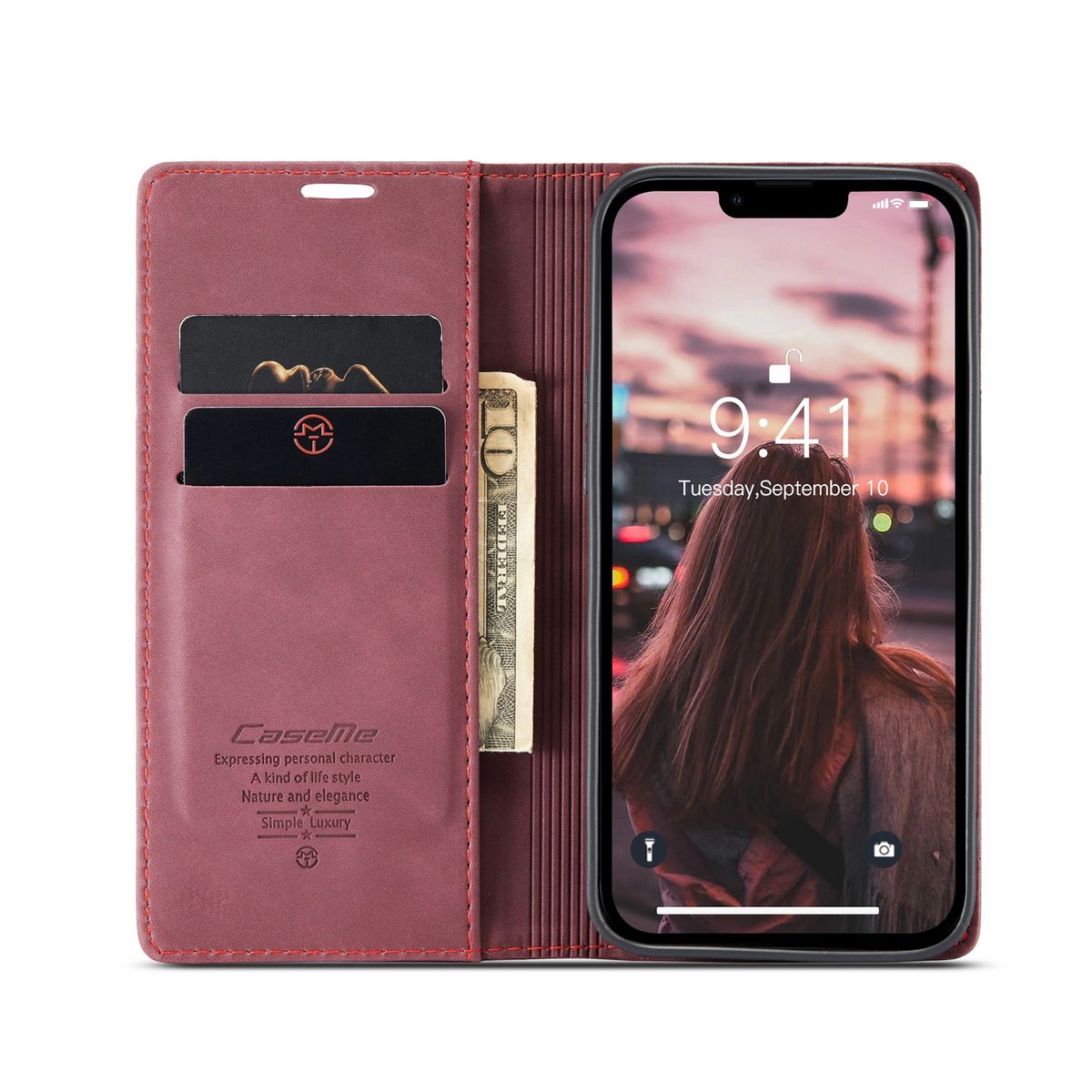 Schutz Handy Hülle für Apple iPhone 15 Case Cover Klapp Tasche Wallet Etuis Neu
