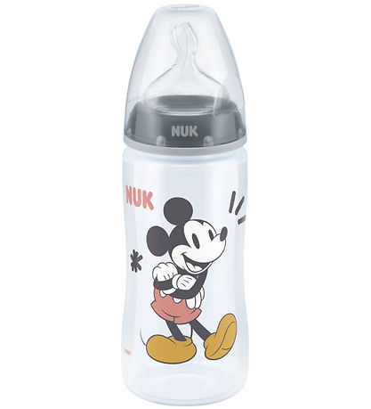 Nuk Babyflasche - First Choice+ - M - 300 ml - Mickey Mouse Grau