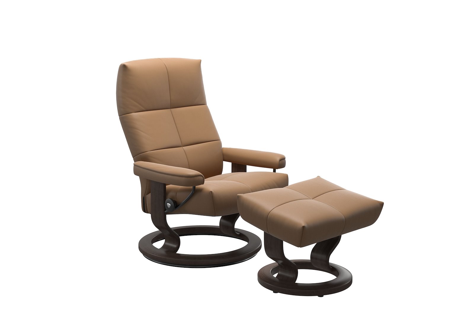 David lenestol med krakk Hud Paloma Taupe - Classic - Wengebeiset