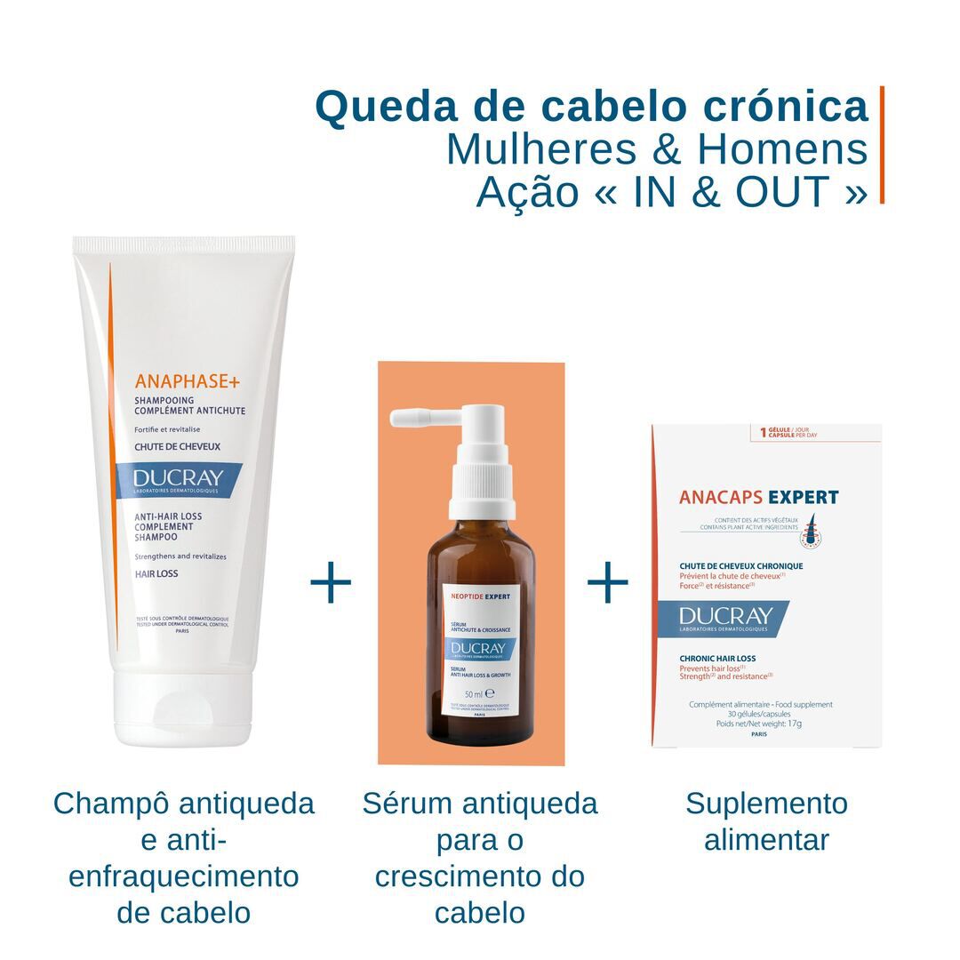 Cápsulas Queda Cabelo Crónica Anacaps Expert - 30un