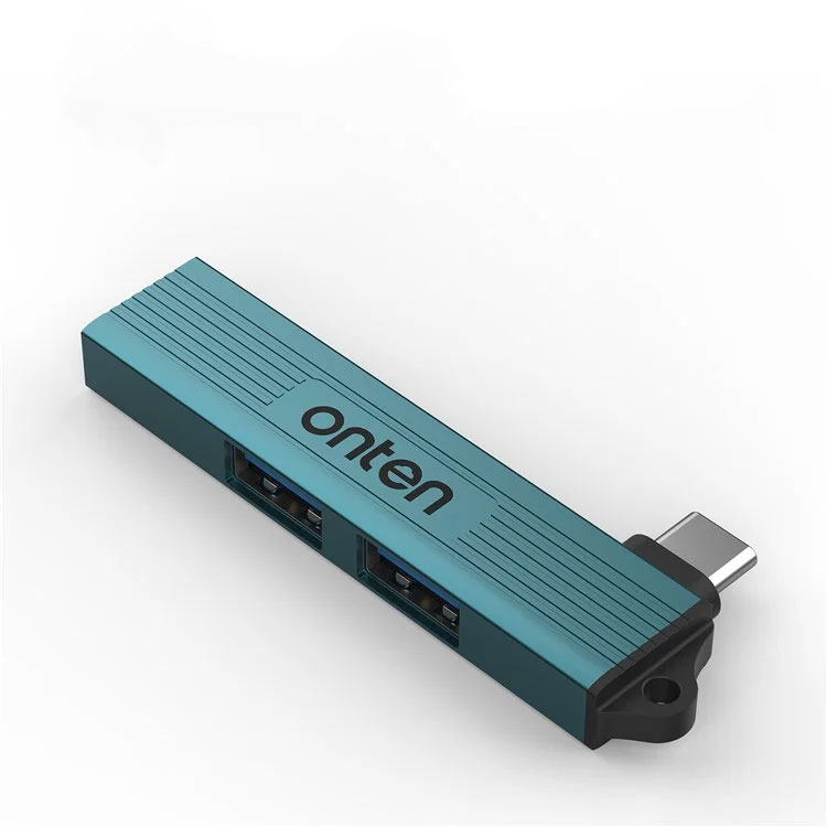3in1 USB-C (m) auf 2x USB 2.0 / 1x USB 3.0 (w) Daten Multiport Adapter - Türkis