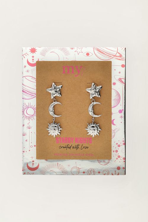 Starry oorhangers met ster & zon