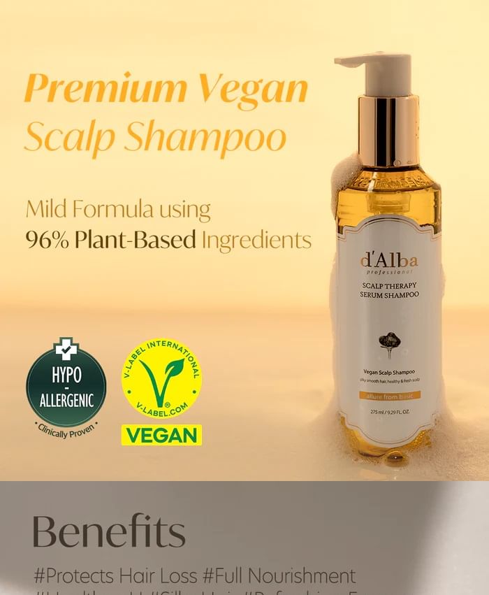 d'Alba - Professionele herstellende hoofdhuidtherapie serum shampoo