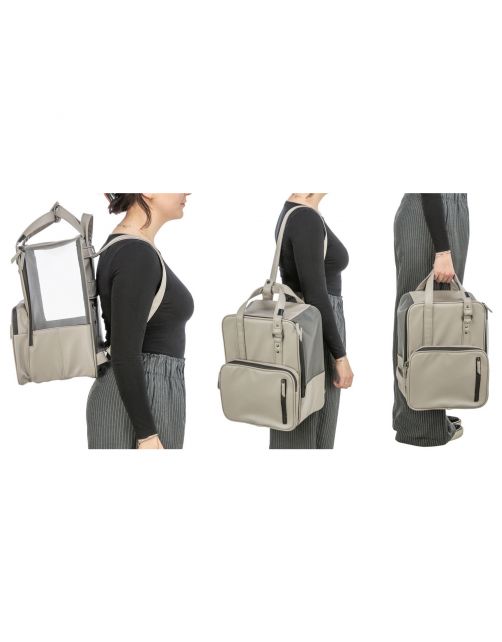 Trixie Rugtas Citystyle - Hondendraagtas - 30x20x40 cm Lichtgrijs