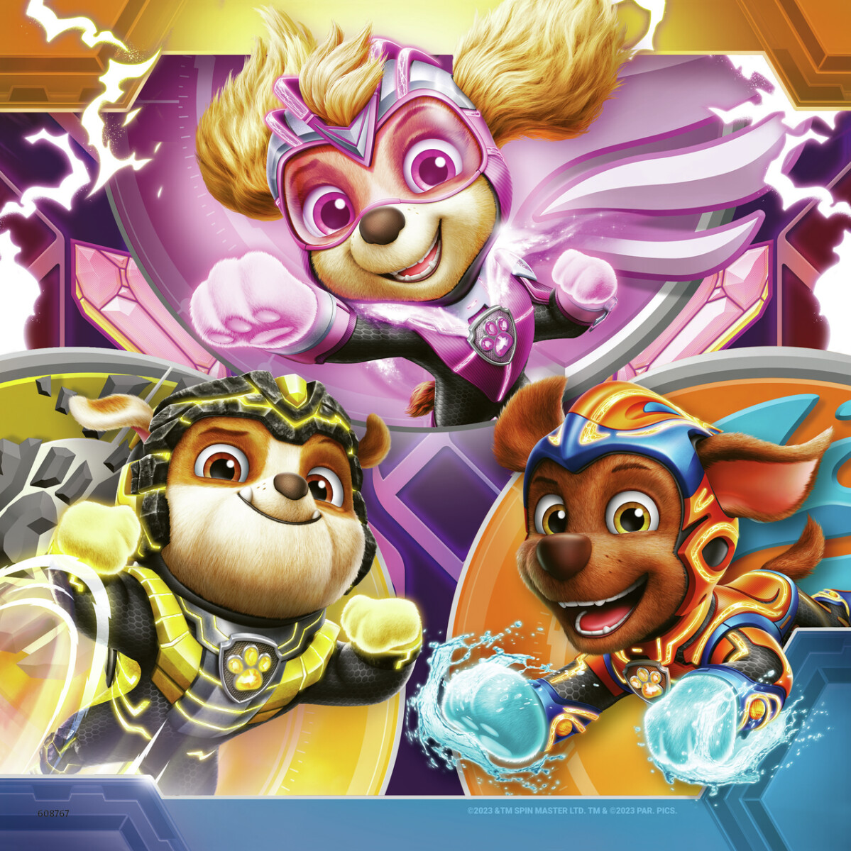 Paw Patrol Puslespil - Mighty Movie - 3X49 Brikker - Ravensburger