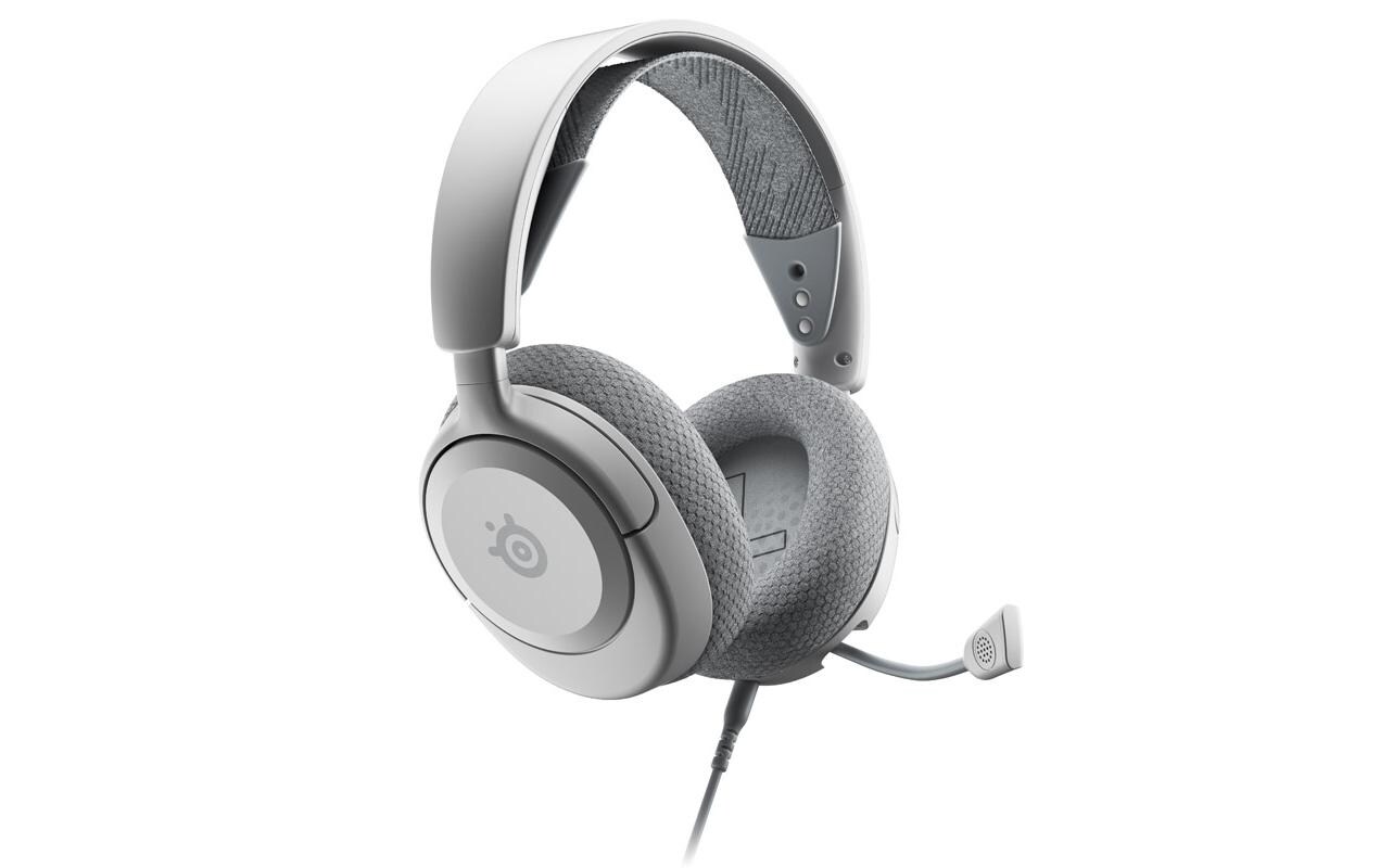 Headset Arctis Nova 1P WeissSteelseries Arctis Nova 1P kabelgebundene Gaming-Kopfhörer mit Kopfband, Weiss