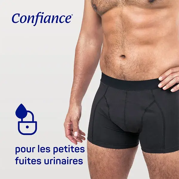 Confiance Men - Cuecas Boxer Masculinas Laváveis e Absorventes, Tamanho M