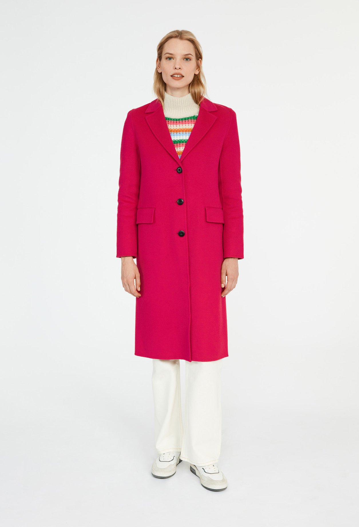Manteau droit mi-long