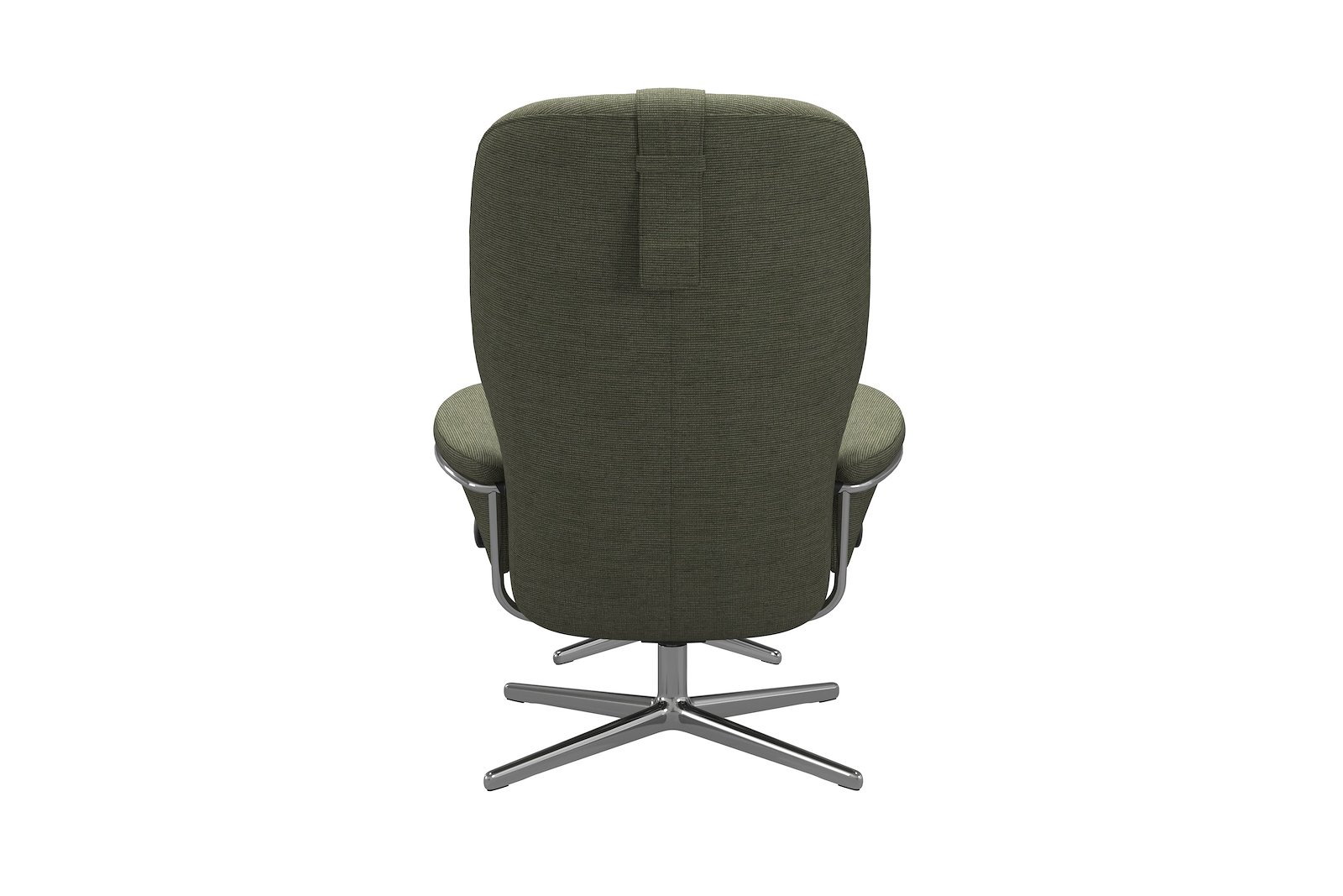 Rome lenestol m/krakk Tekstil Jasmine Dark Green - Cross - Chrome