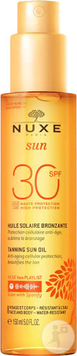 Nuxe Sun Huile Bronzante IP30 Visage Et Corps 150ml