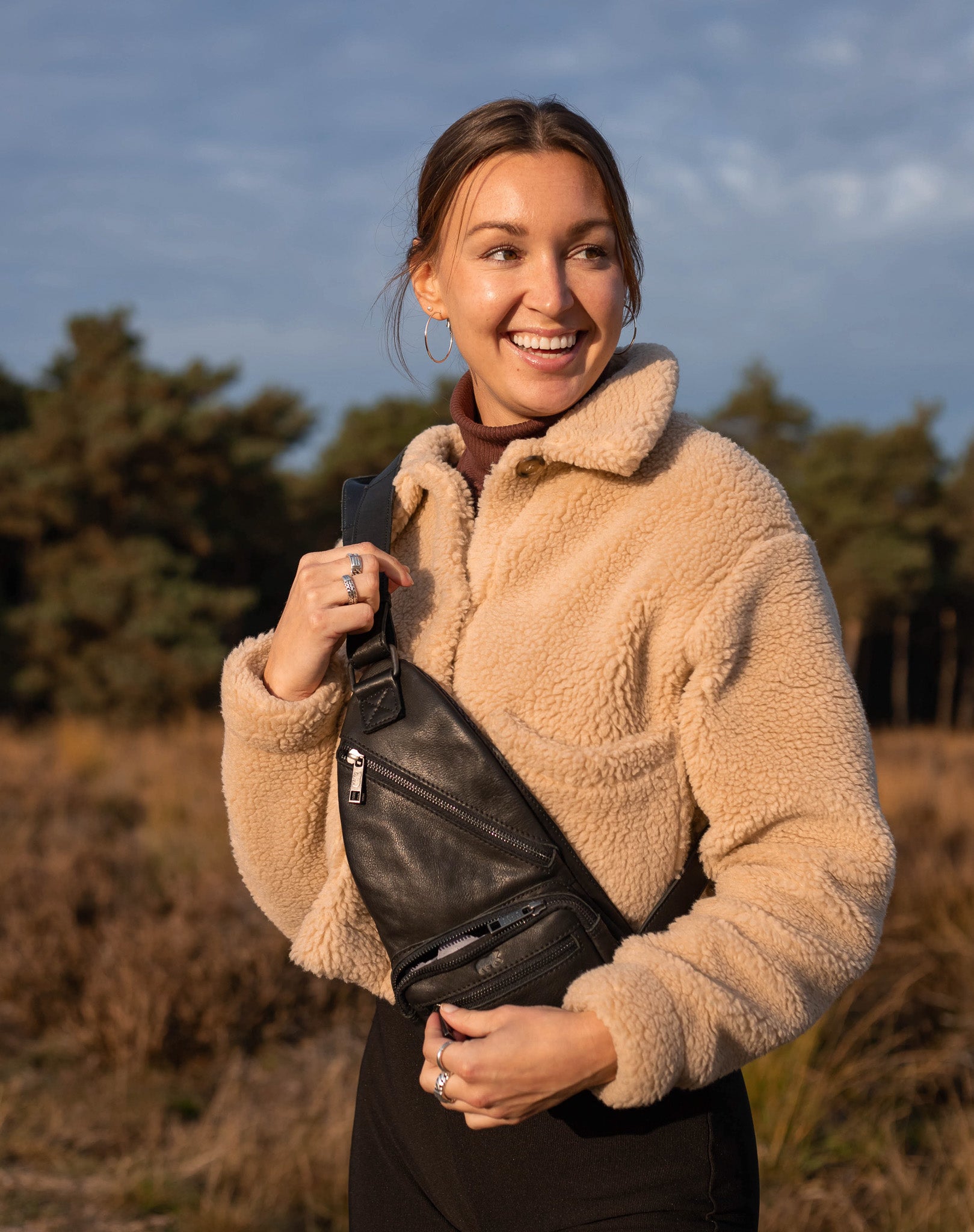 Crossbody tas 'Nolani' cognac Cognac