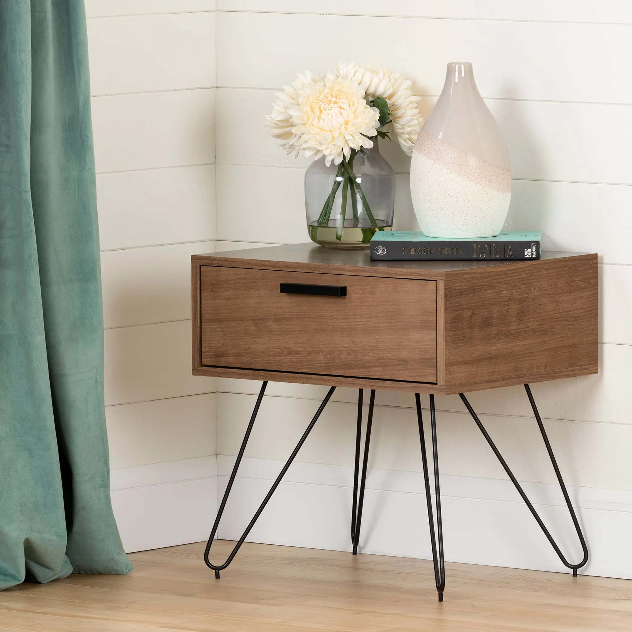 South Shore Table de Nuit - Slendel Bois Foncé