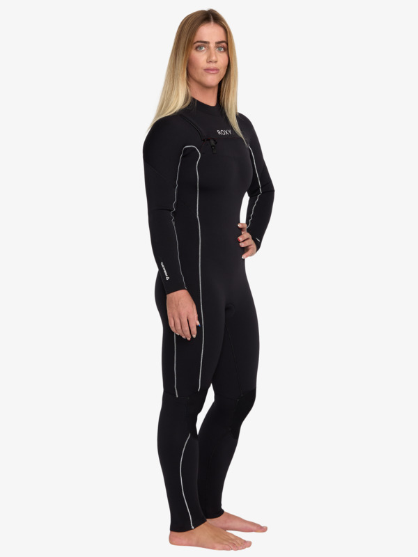 3/2 Elite Xtra Stretch Combinaison de surf zip poitrine Noir Femme