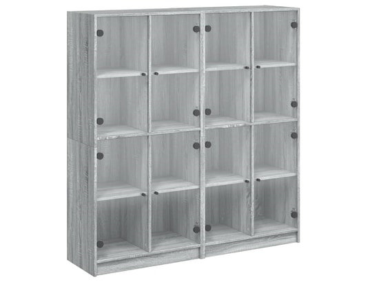 VIDAXL - Bibliothèque avec portes sonoma gris 136x37x142 cm
