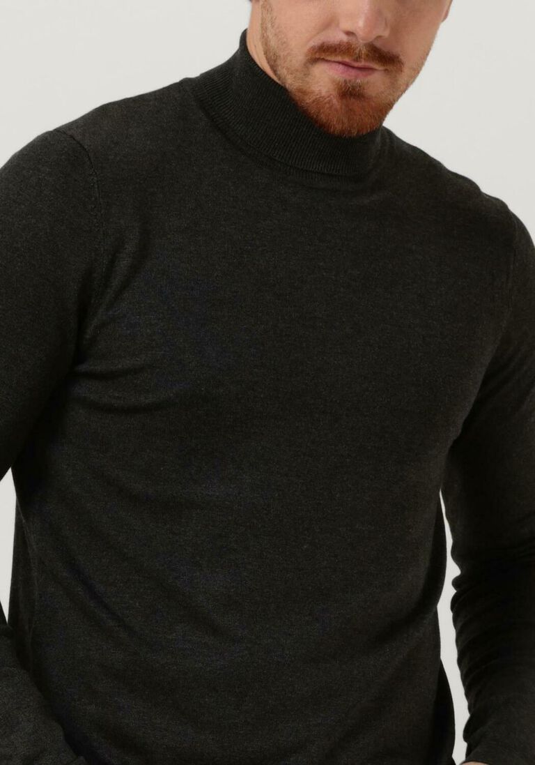 PUREWHITE donkergrijze purewhite coltrui essential knit turtleneck ls