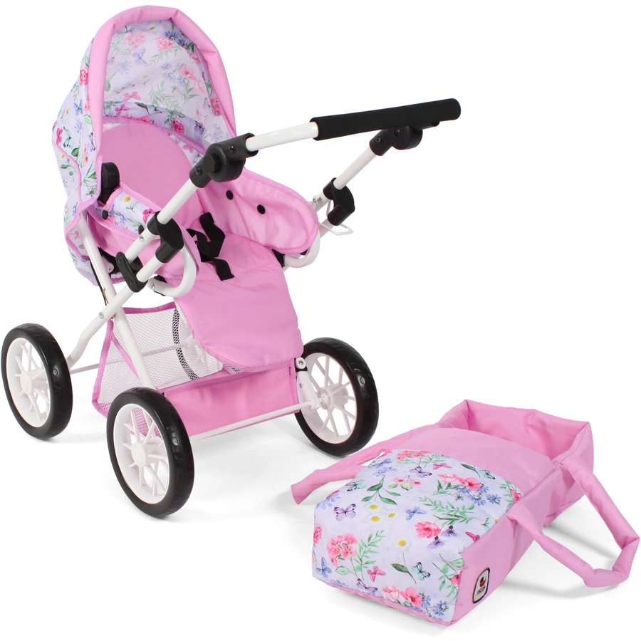 BAYER CHIC 2000 Kombi-Puppenwagen LENI Flowers