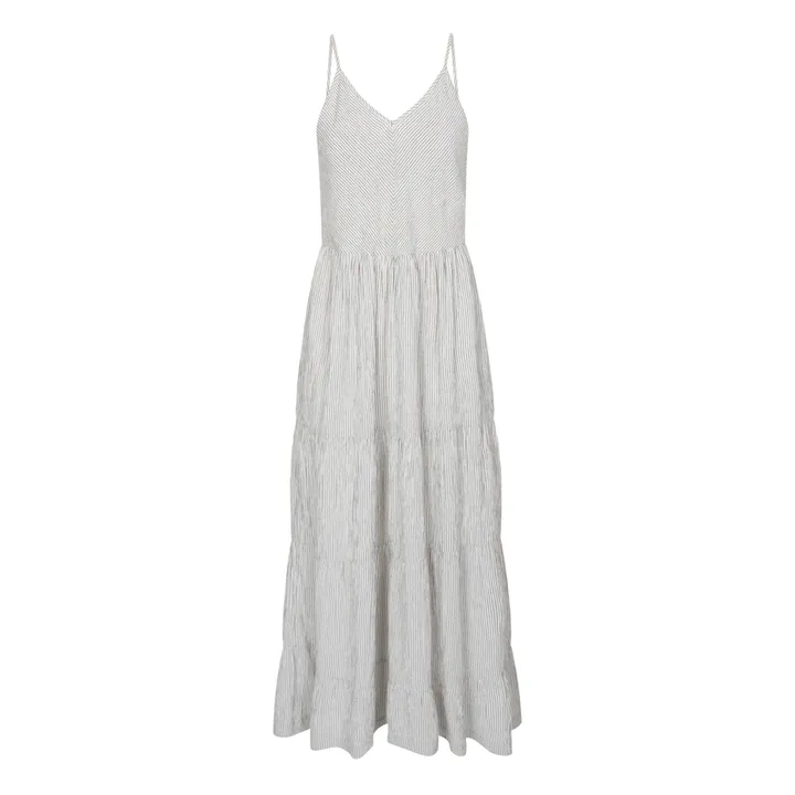 Âme Robe Jana Rayures | Blanc