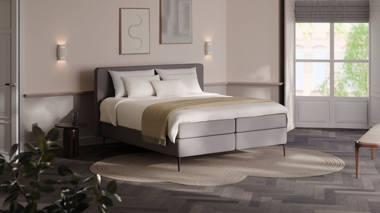 Boxspring Glade - Warm wool dark grey